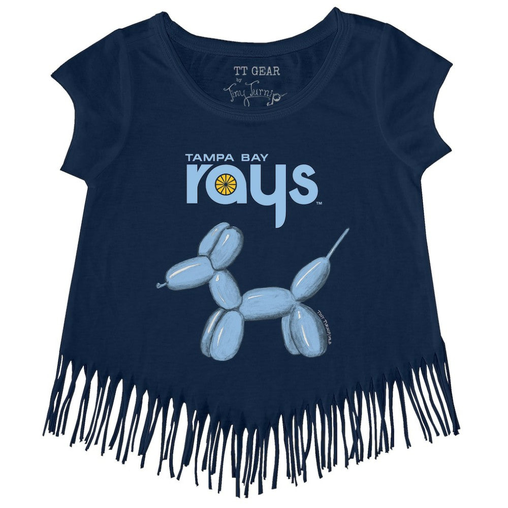 Tampa Bay Rays Tiny Turnip Girls Youth Balloon Dog Fringe T-Shirt Near Me