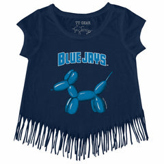 Toronto Blue Jays Tiny Turnip Girls Youth Balloon Dog Fringe T-Shirt Sale