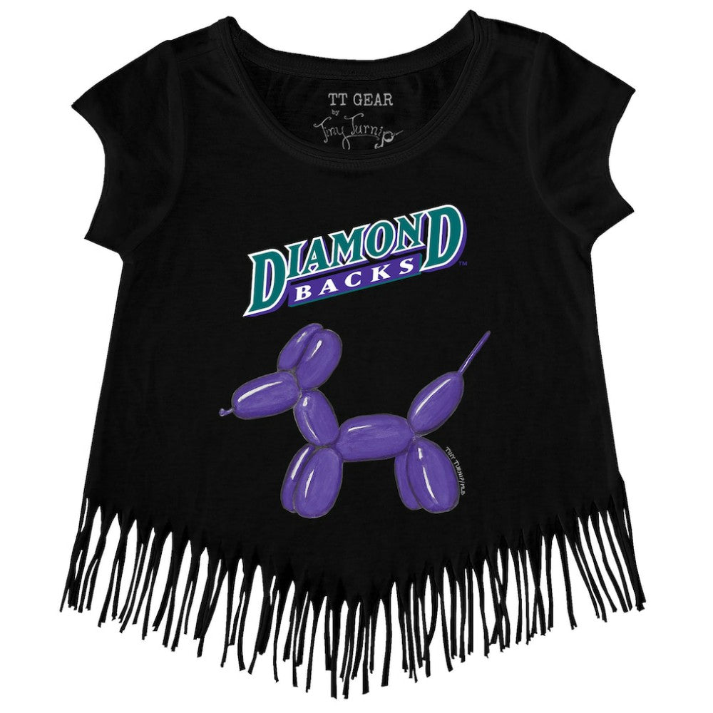 Arizona Diamondbacks Tiny Turnip Girls Youth Balloon Dog Fringe T-Shirt discount