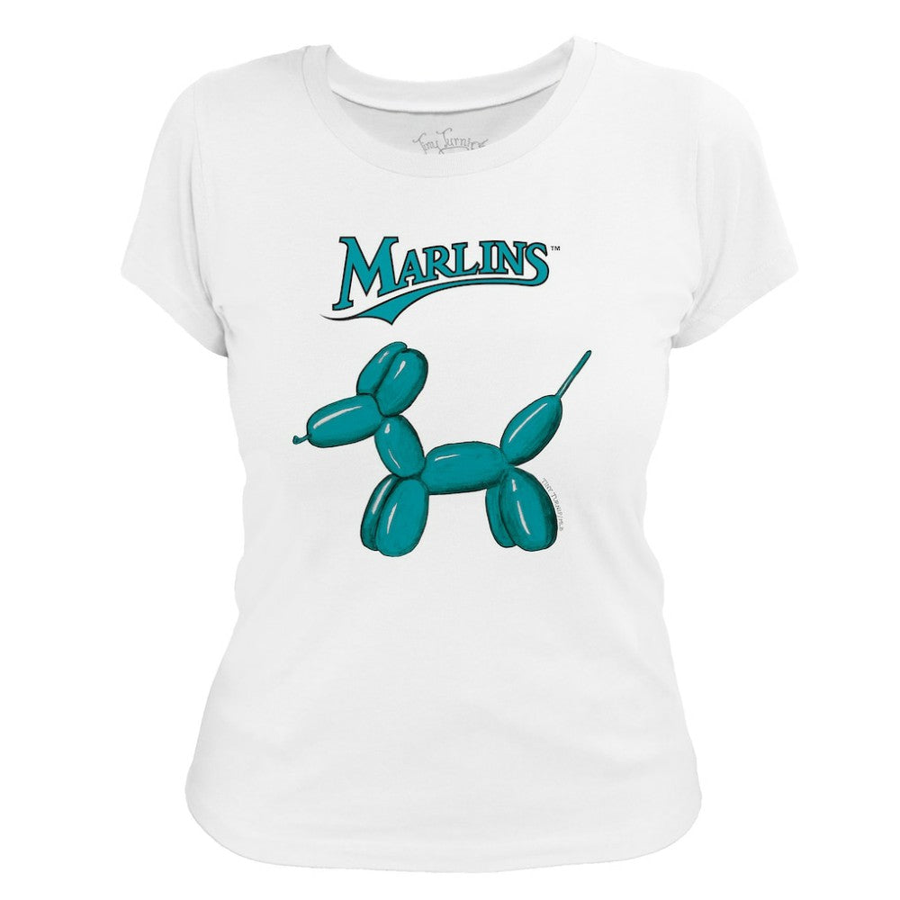 Miami Marlins Tiny Turnip Women's Balloon Dog T-Shirt Sale