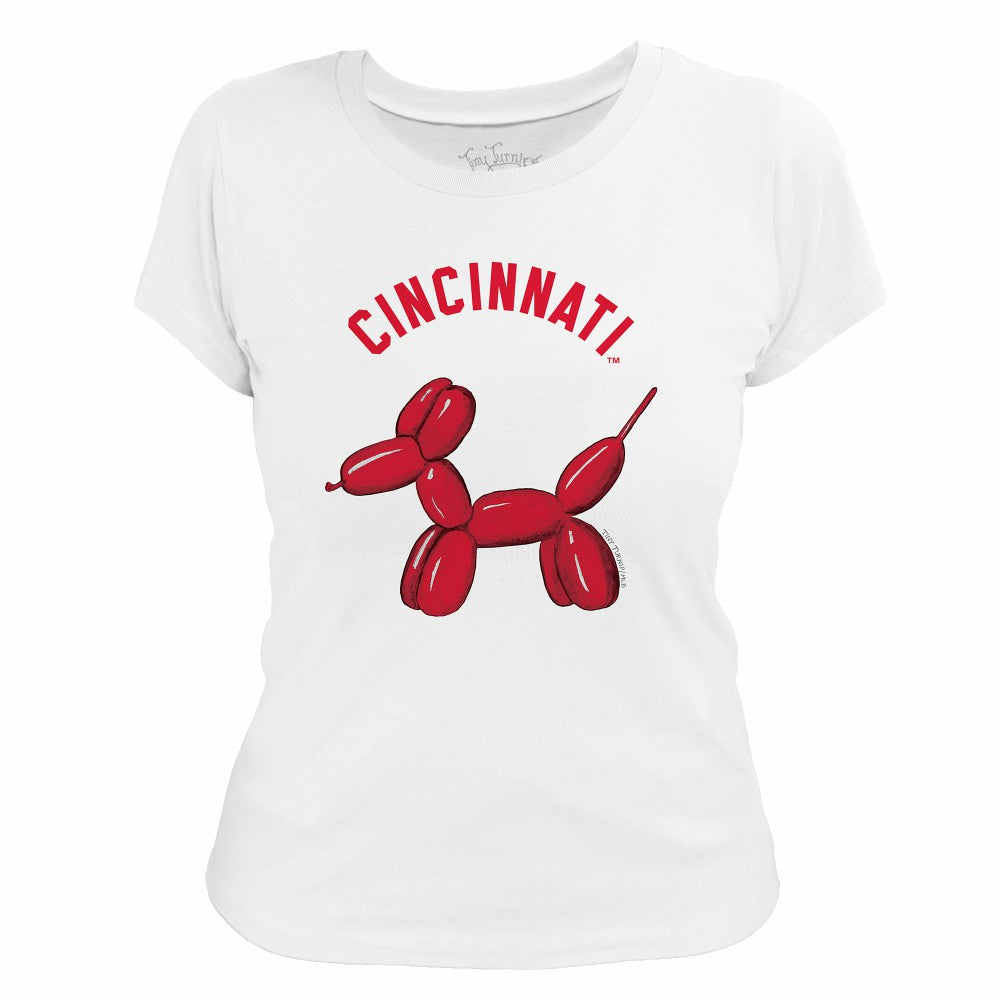 Cincinnati Reds Tiny Turnip Women's Balloon Dog T-Shirt Online