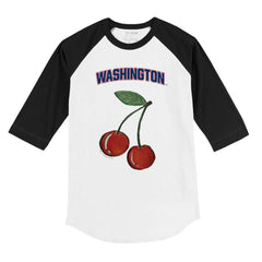 Washington Nationals Tiny Turnip Youth Cherries 3/4-Sleeve Raglan Baseball T-Shirt Lifestyle