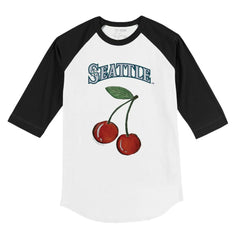Seattle Mariners Tiny Turnip Youth Cherries 3/4-Sleeve Raglan Baseball T-Shirt On Sale