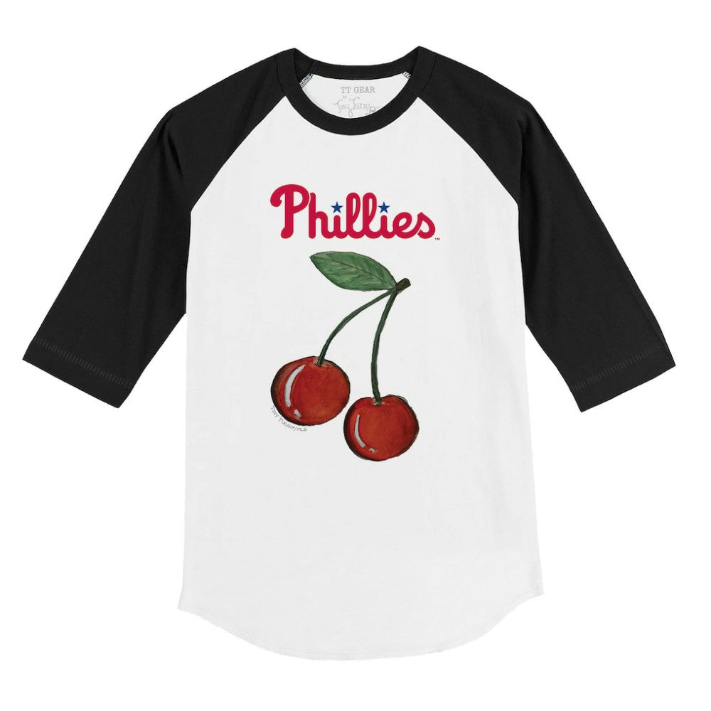 Philadelphia Phillies Tiny Turnip Youth Cherries 3/4-Sleeve Raglan Baseball T-Shirt On Sale