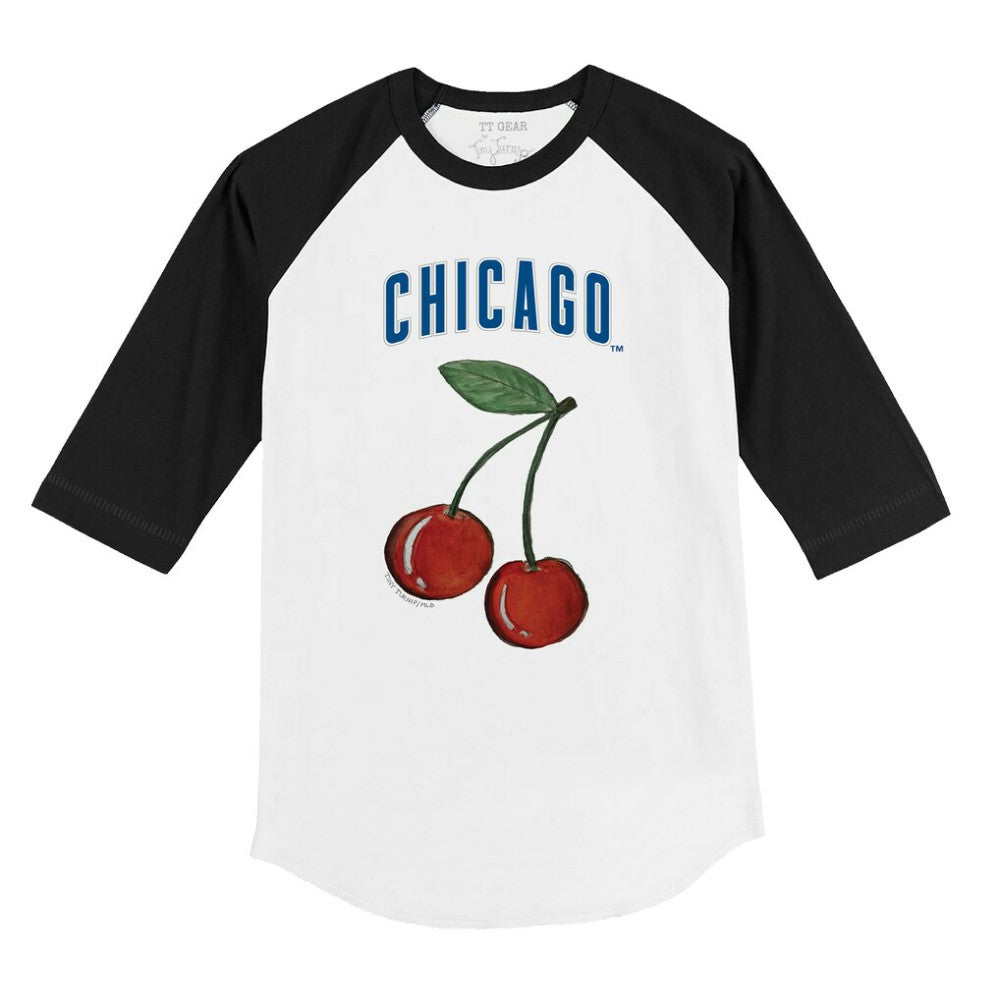 Chicago Cubs Tiny Turnip Youth Cherries 3/4-Sleeve Raglan Baseball T-Shirt Sale