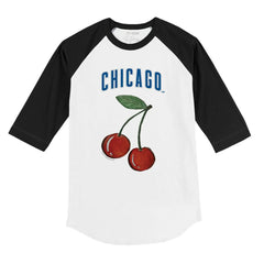Chicago Cubs Tiny Turnip Youth Cherries 3/4-Sleeve Raglan Baseball T-Shirt Sale