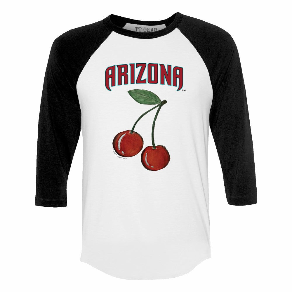 Arizona Diamondbacks Tiny Turnip Women's Cherries 3/4-Sleeve Raglan Baseball T-Shirt discount