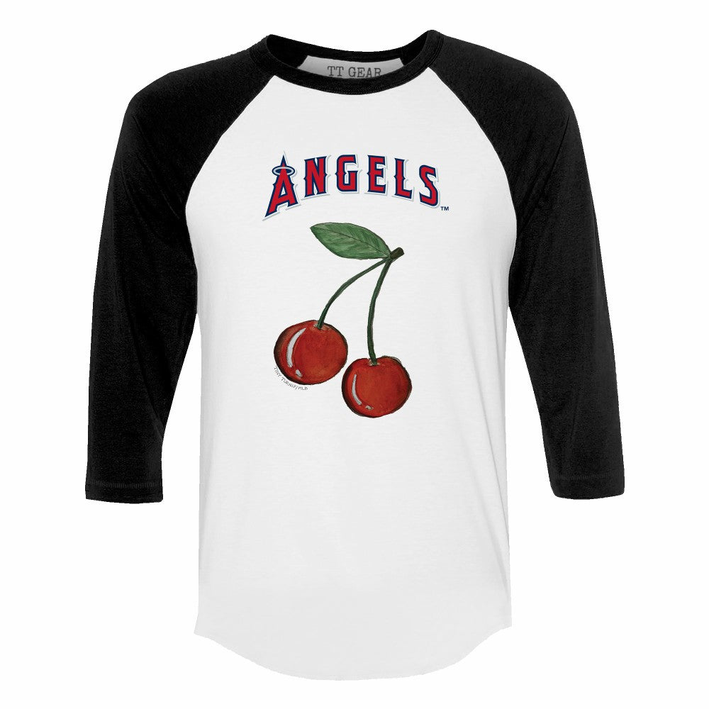 Los Angeles Angels Tiny Turnip Women's Cherries 3/4-Sleeve Raglan Baseball T-Shirt Online