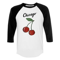 Chicago White Sox Tiny Turnip Women's Cherries 3/4-Sleeve Raglan Baseball T-Shirt Near Me