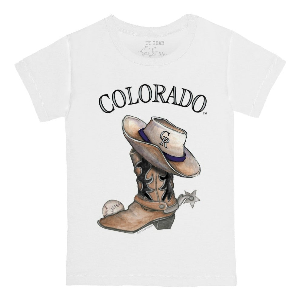 Colorado Rockies Tiny Turnip Youth Cowboy Boot T-Shirt discount