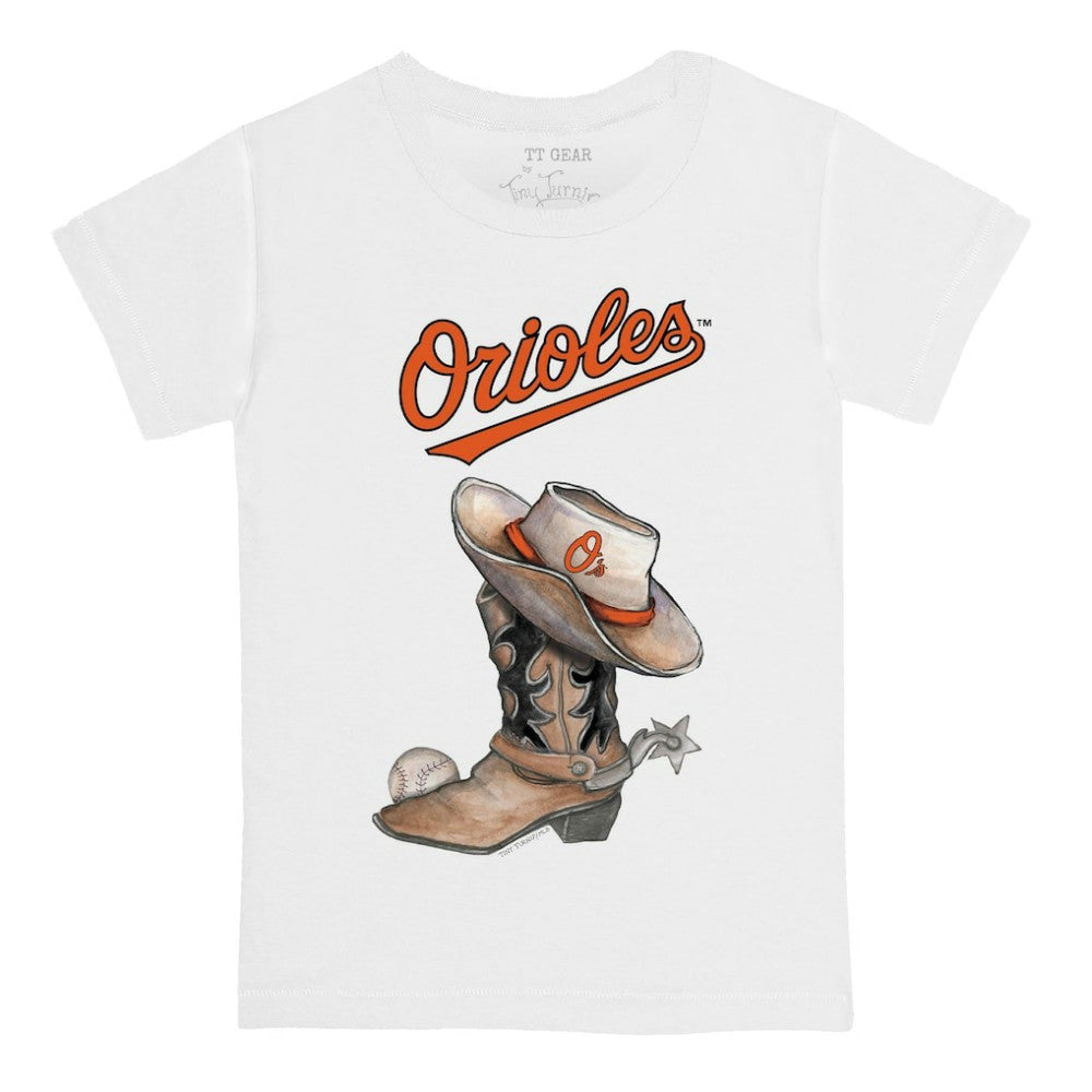 Baltimore Orioles Tiny Turnip Youth Cowboy Boot T-Shirt On Sale