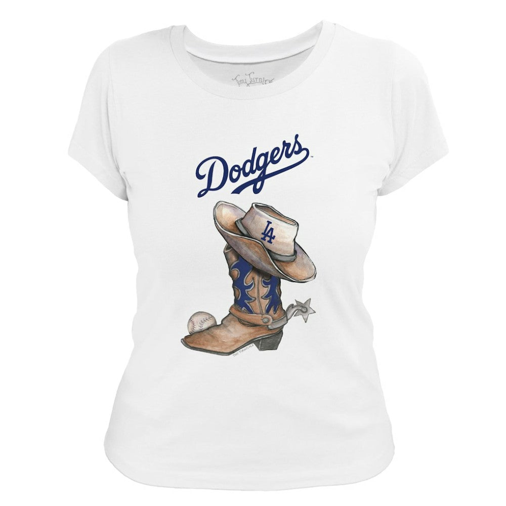 Los Angeles Dodgers Tiny Turnip Women's Cowboy Boot T-Shirt Online