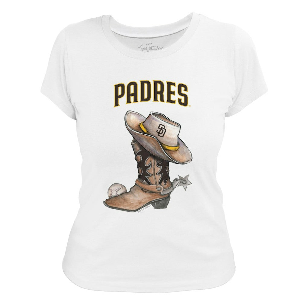 San Diego Padres Tiny Turnip Women's Cowboy Boot T-Shirt Sale