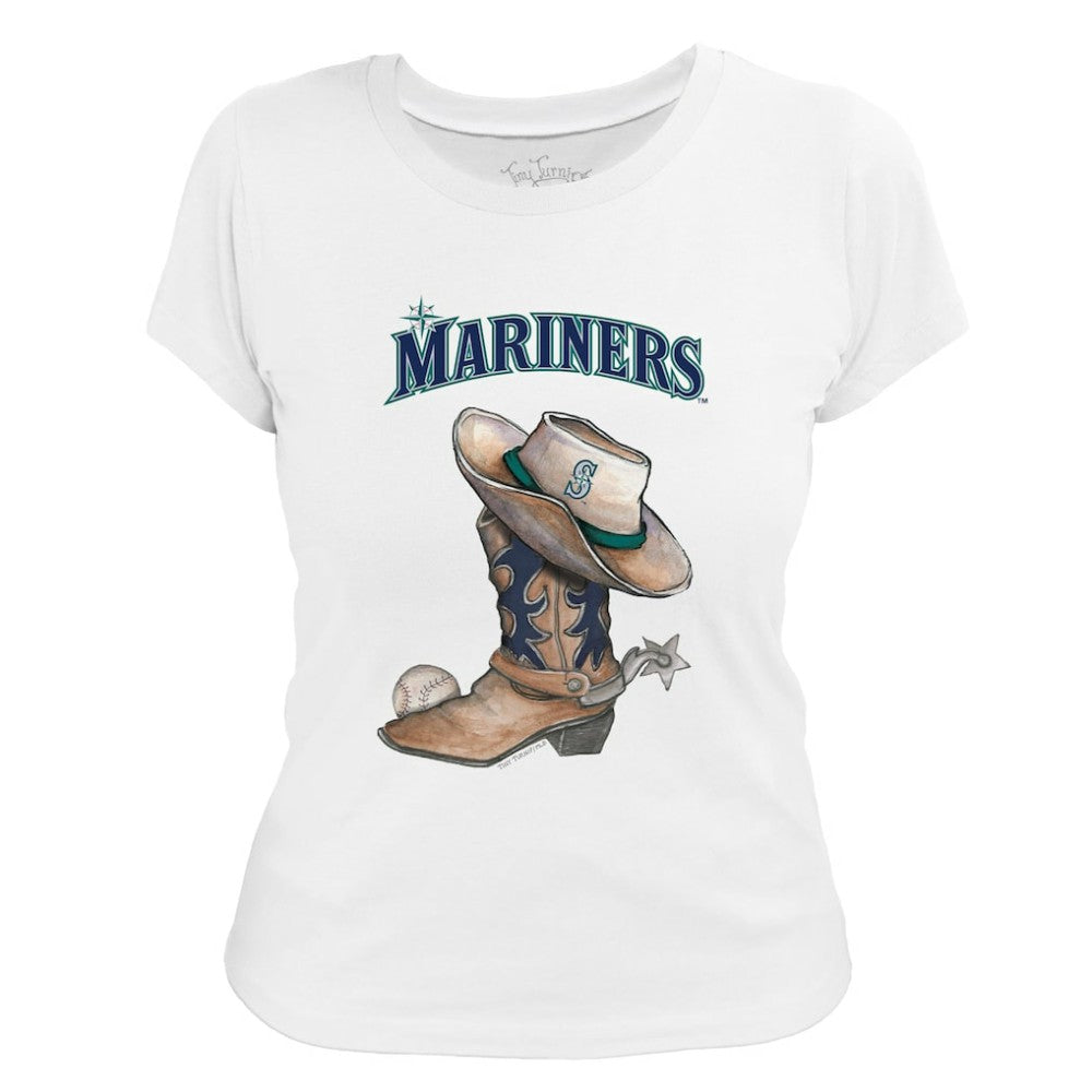 Seattle Mariners Tiny Turnip Women's Cowboy Boot T-Shirt Clearance