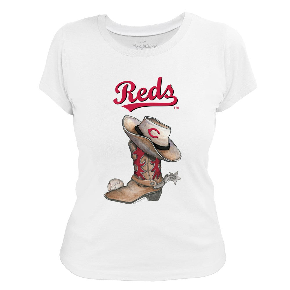Cincinnati Reds Tiny Turnip Women's Cowboy Boot T-Shirt Near Me