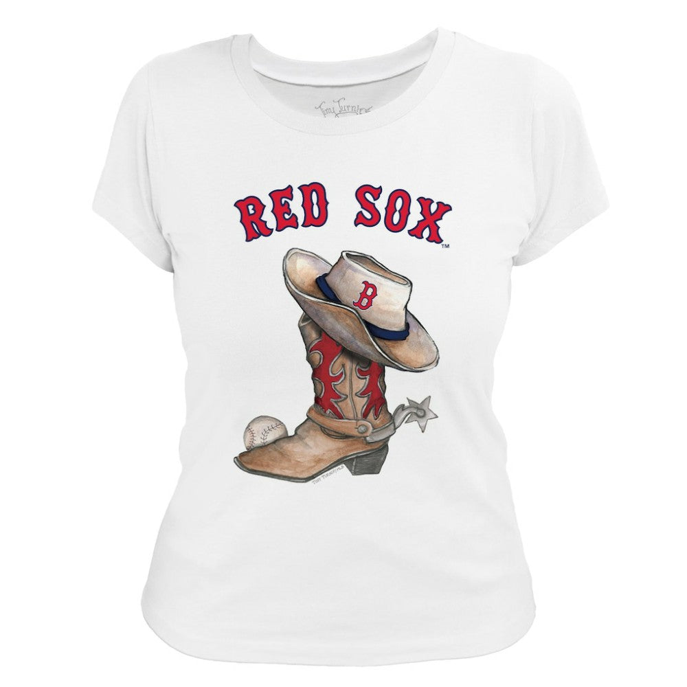 Boston Red Sox Tiny Turnip Women's Cowboy Boot T-Shirt Online