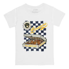 Milwaukee Brewers Tiny Turnip Youth Pizza T-Shirt On Sale