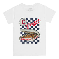 Cleveland Guardians Tiny Turnip Youth Pizza T-Shirt discount