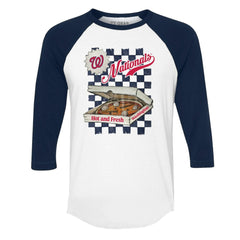 Washington Nationals Tiny Turnip Women's Pizza 3/4-Sleeve Raglan Baseball T-Shirt for sale