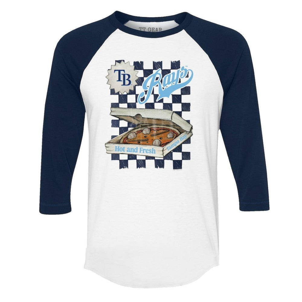 Tampa Bay Rays Tiny Turnip Women's Pizza 3/4-Sleeve Raglan Baseball T-Shirt Near Me