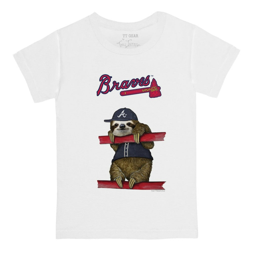Atlanta Braves Tiny Turnip Youth Sloth T-Shirt On Sale