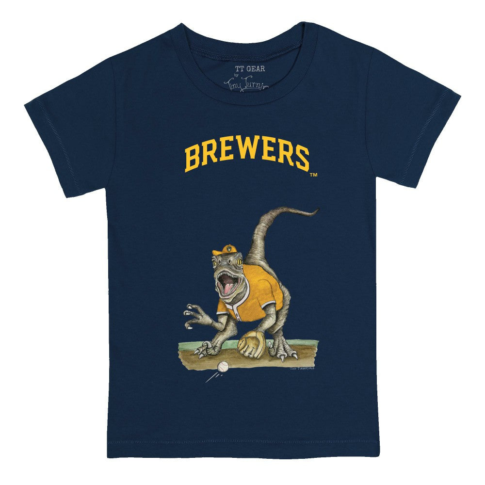 Milwaukee Brewers Tiny Turnip Youth Velociraptor T-Shirt Sale