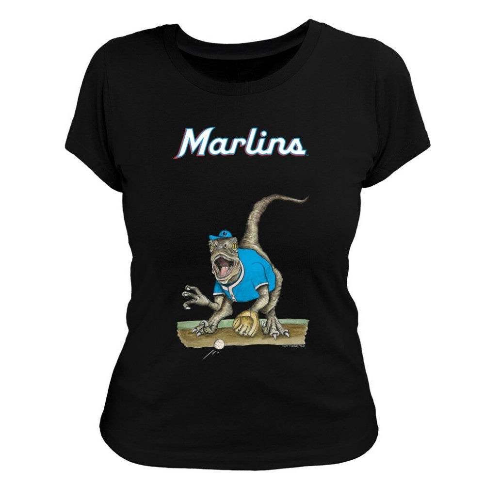Miami Marlins Tiny Turnip Women's Velociraptor T-Shirt discount