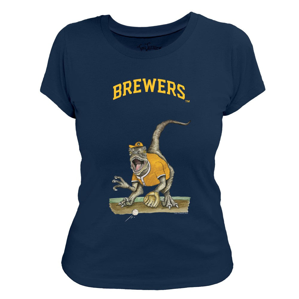 Milwaukee Brewers Tiny Turnip Women's Velociraptor T-Shirt Lifestyle