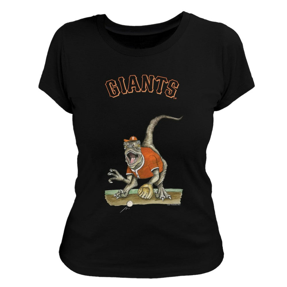 San Francisco Giants Tiny Turnip Women's Velociraptor T-Shirt for sale
