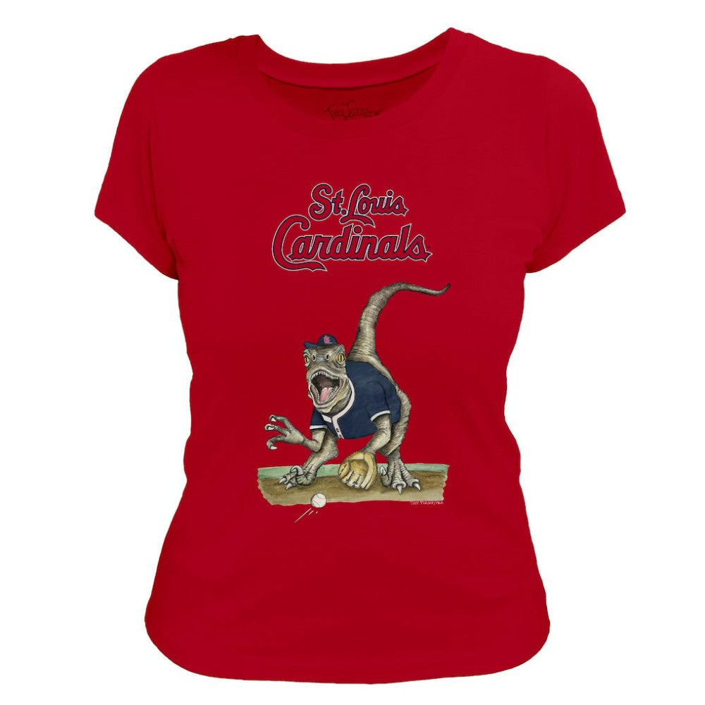 St. Louis Cardinals Tiny Turnip Women's Velociraptor T-Shirt Lifestyle