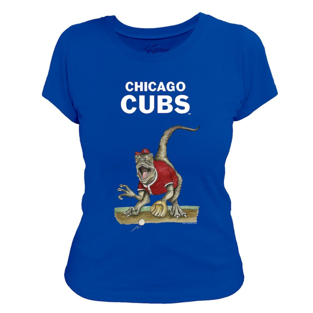 Chicago Cubs Tiny Turnip Women's Velociraptor T-Shirt Lifestyle