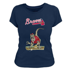 Atlanta Braves Tiny Turnip Women's Velociraptor T-Shirt Lifestyle