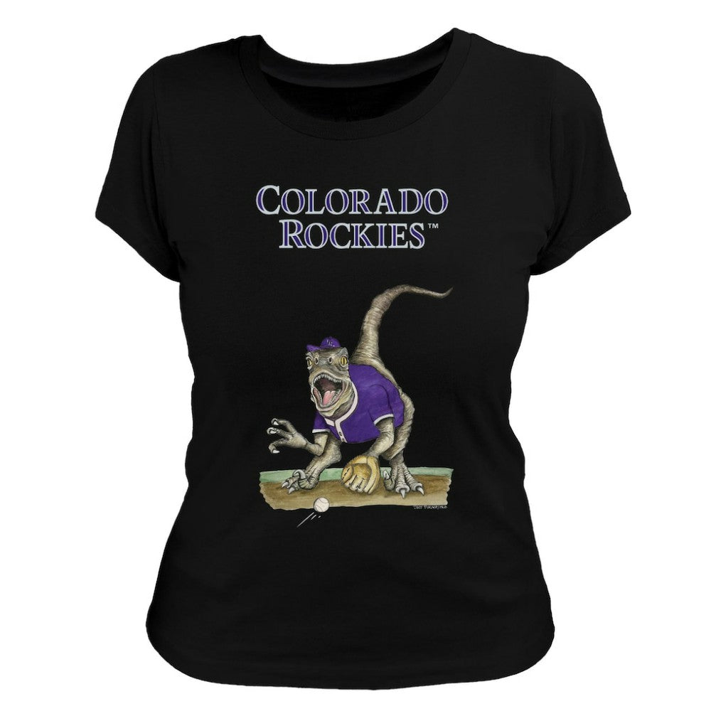 Colorado Rockies Tiny Turnip Women's Velociraptor T-Shirt for sale
