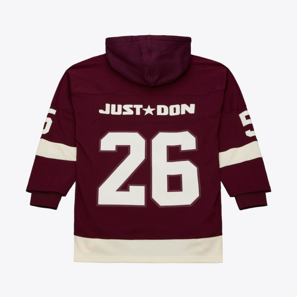 Detroit Red Wings - Mitchell & Ness x Just Don Jersey Hoodie Crimson