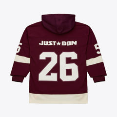 Detroit Red Wings - Mitchell & Ness x Just Don Jersey Hoodie Crimson