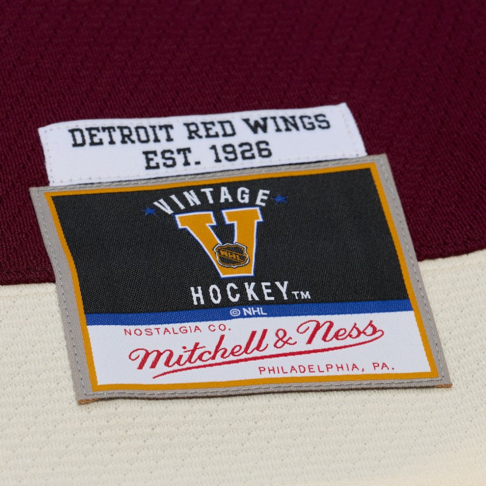 Detroit Red Wings - Mitchell & Ness x Just Don Jersey Hoodie Crimson