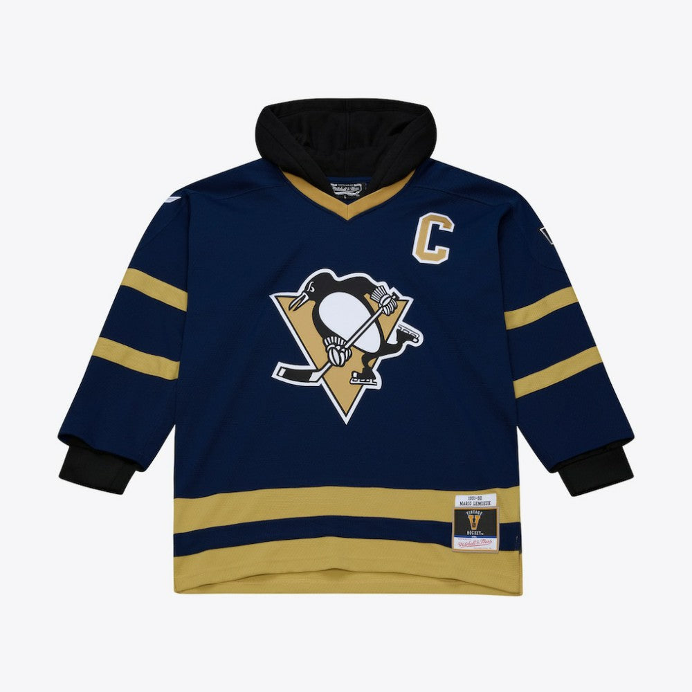 Pittsburgh Penguins Mitchell & Ness x Just Don Jersey Hoodie Navy