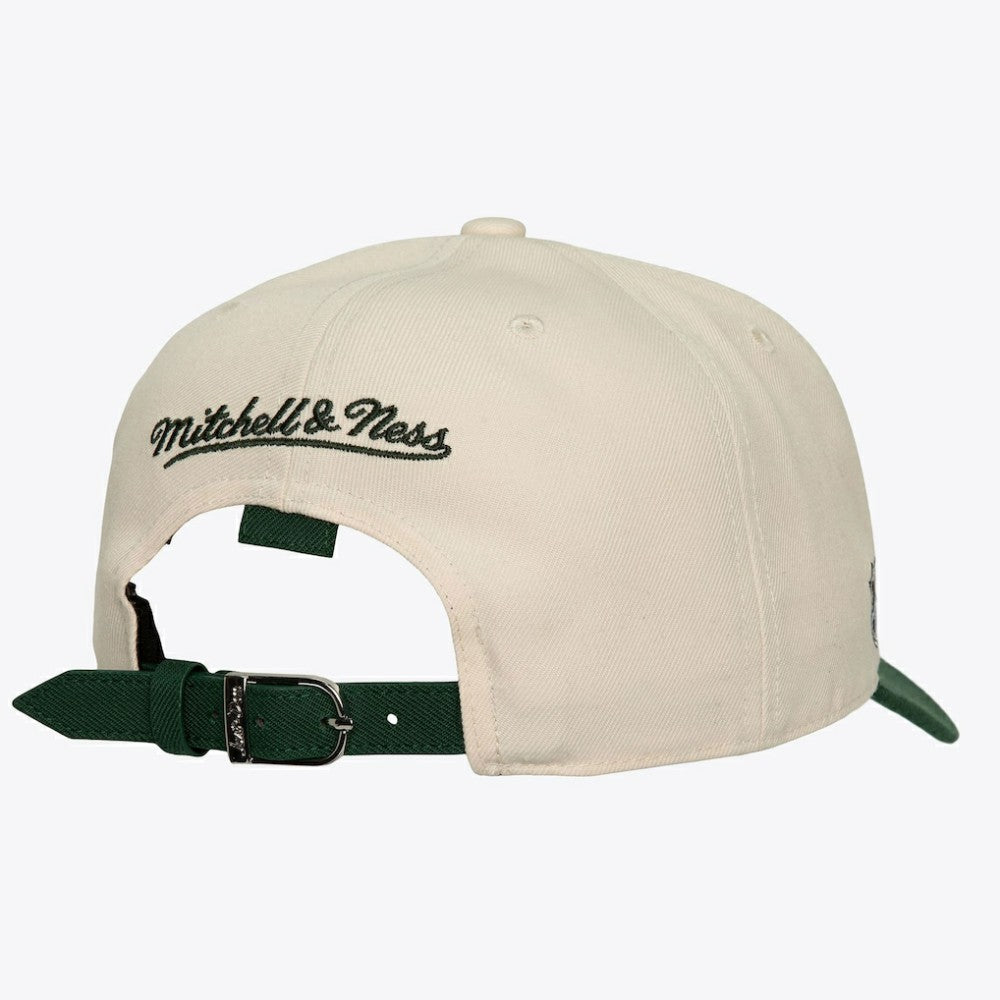 Toronto Maple Leafs - Mitchell & Ness x Just Don Wave Script Pro Strapback Hat Cream/Green
