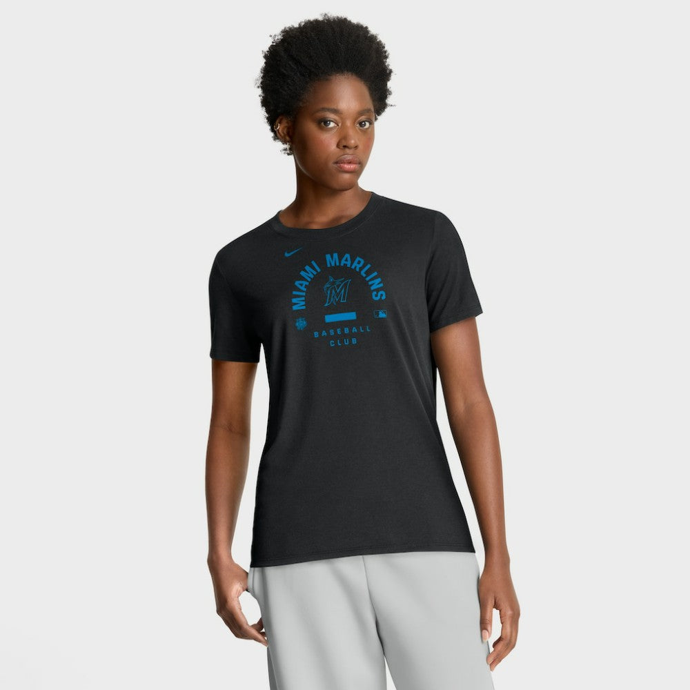 Miami Marlins Nike Women's Authentic Collection Early Work Tri-Blend Dri-FIT T-Shirt discount
