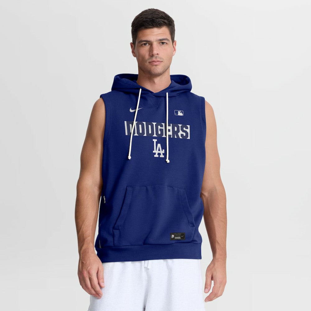 Los Angeles Dodgers Nike Authentic Collection Standard Issue Dri-FIT Sleeveless Hoodie Clearance