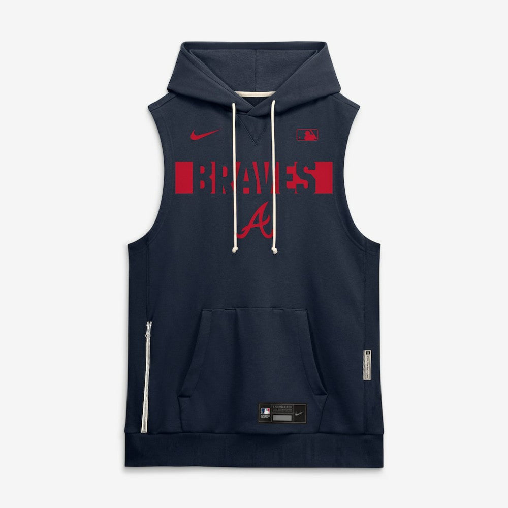 Atlanta Braves Nike Authentic Collection Standard Issue Dri-FIT Sleeveless Hoodie Lifestyle