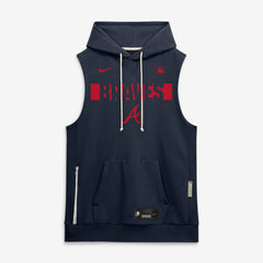 Atlanta Braves Nike Authentic Collection Standard Issue Dri-FIT Sleeveless Hoodie Lifestyle