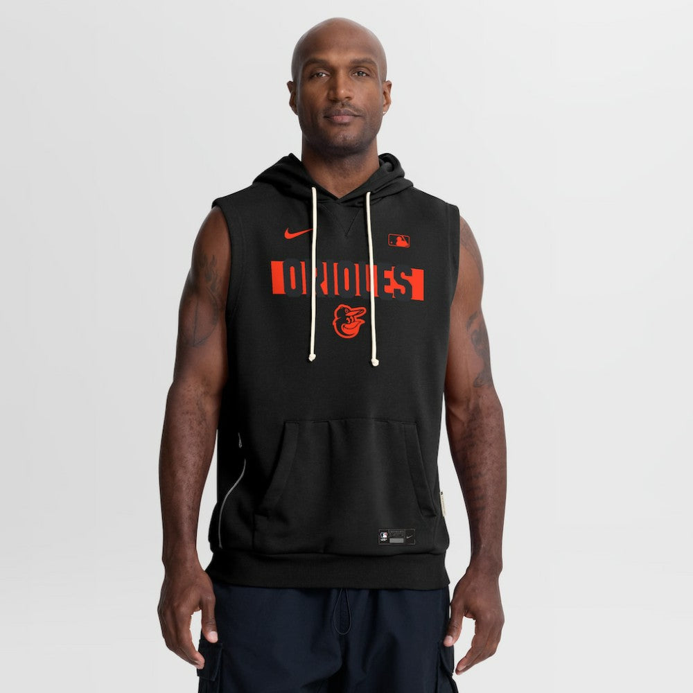 Baltimore Orioles Nike Authentic Collection Standard Issue Dri-FIT Sleeveless Hoodie On Sale