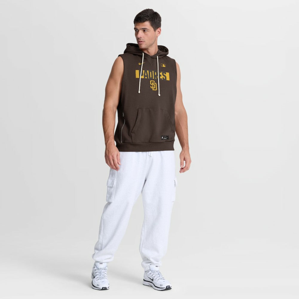 San Diego Padres Nike Authentic Collection Standard Issue Dri-FIT Sleeveless Hoodie Lifestyle