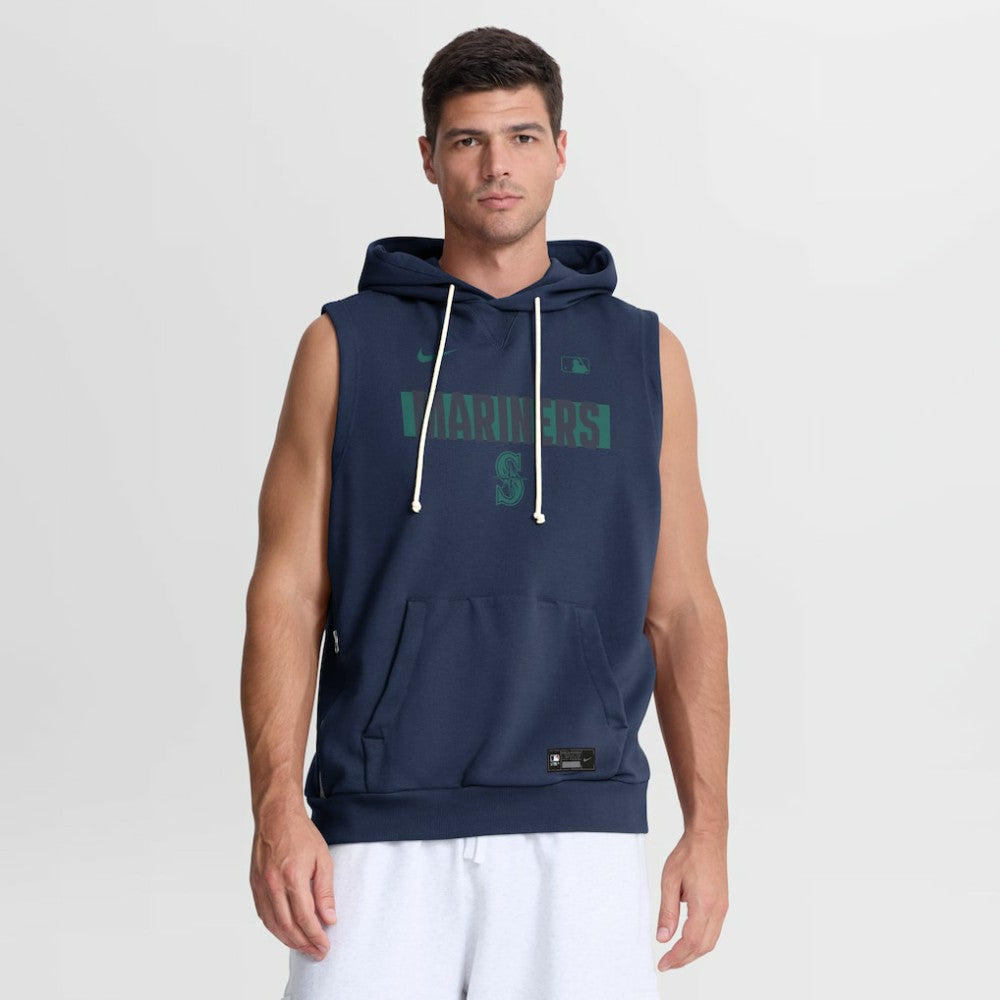 Seattle Mariners Nike Authentic Collection Standard Issue Dri-FIT Sleeveless Hoodie Clearance