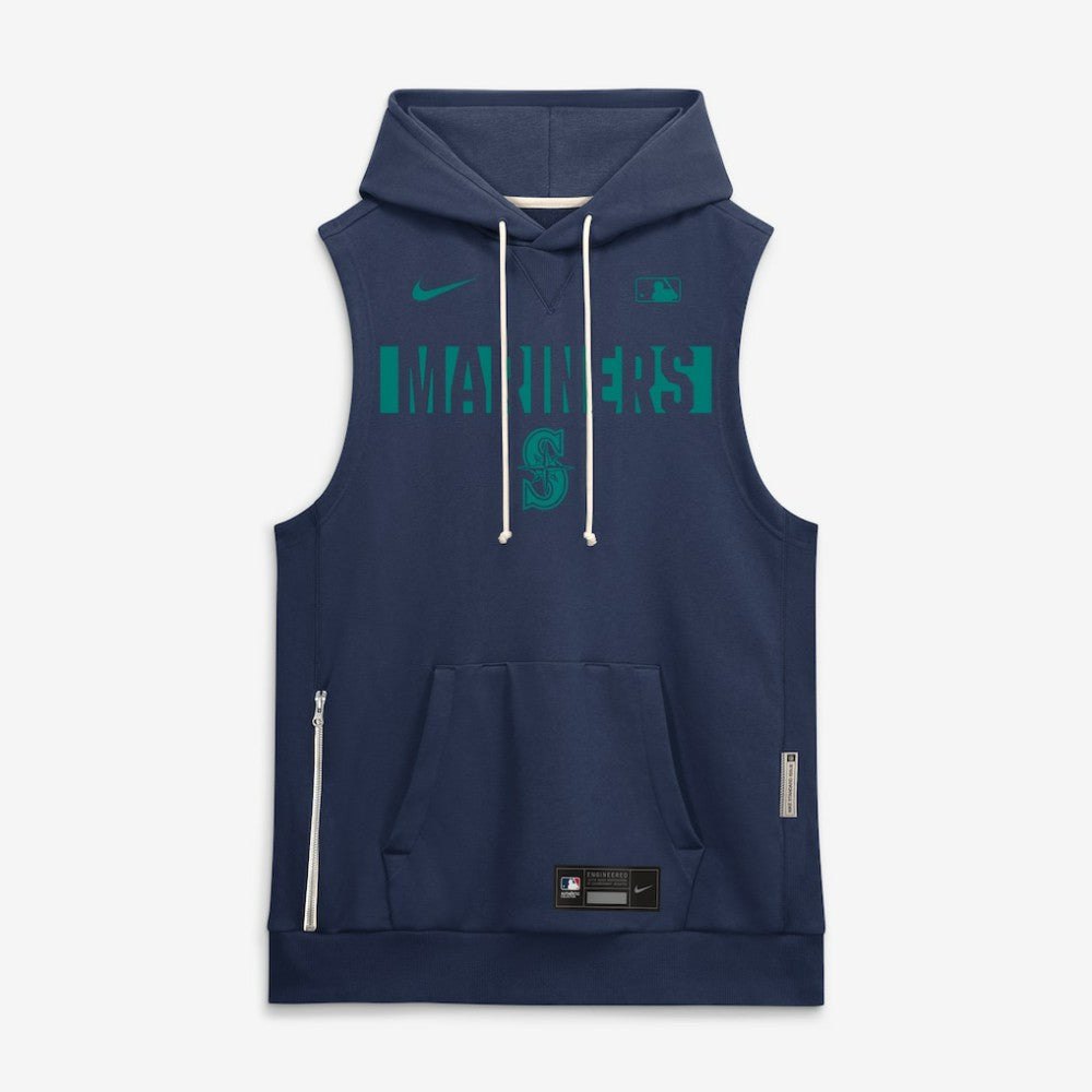Seattle Mariners Nike Authentic Collection Standard Issue Dri-FIT Sleeveless Hoodie Clearance