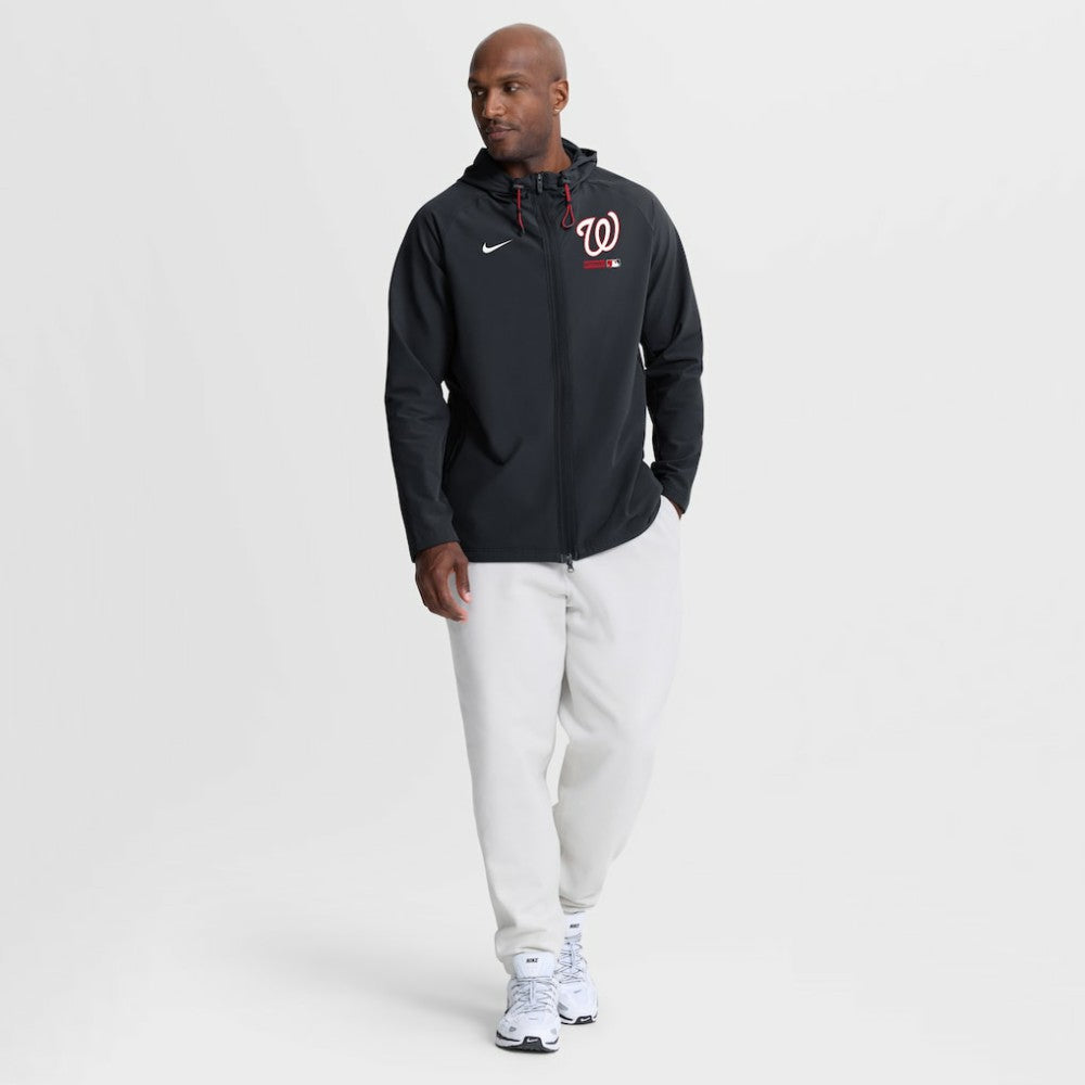 Washington Nationals Nike Authentic Collection Raglan Therma-FIT Full-Zip Hooded Jacket Online