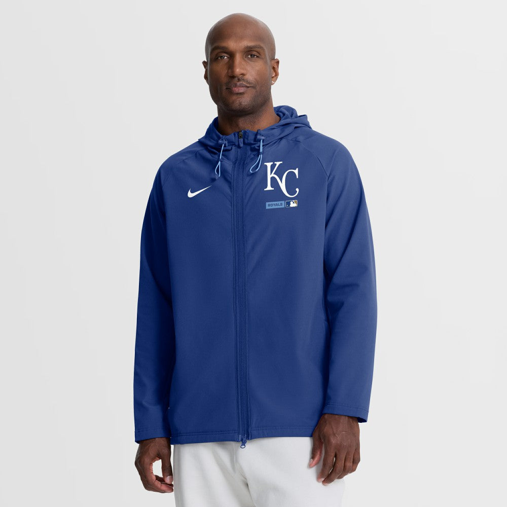 Kansas City Royals Nike Authentic Collection Raglan Therma-FIT Full-Zip Hooded Jacket Clearance