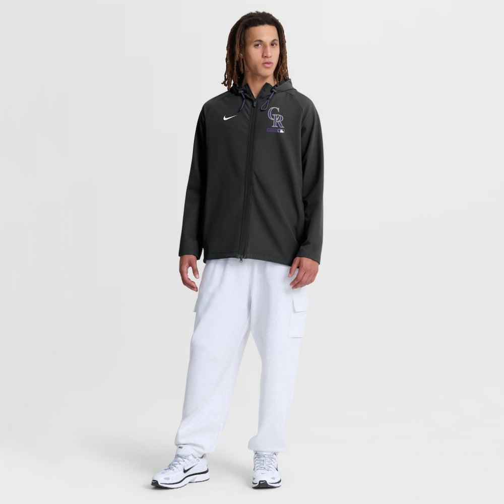 Colorado Rockies Nike Authentic Collection Raglan Therma-FIT Full-Zip Hooded Jacket discount