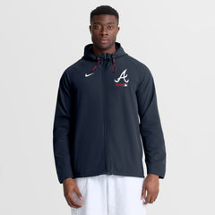 Atlanta Braves Nike Authentic Collection Raglan Therma-FIT Full-Zip Hooded Jacket On Sale